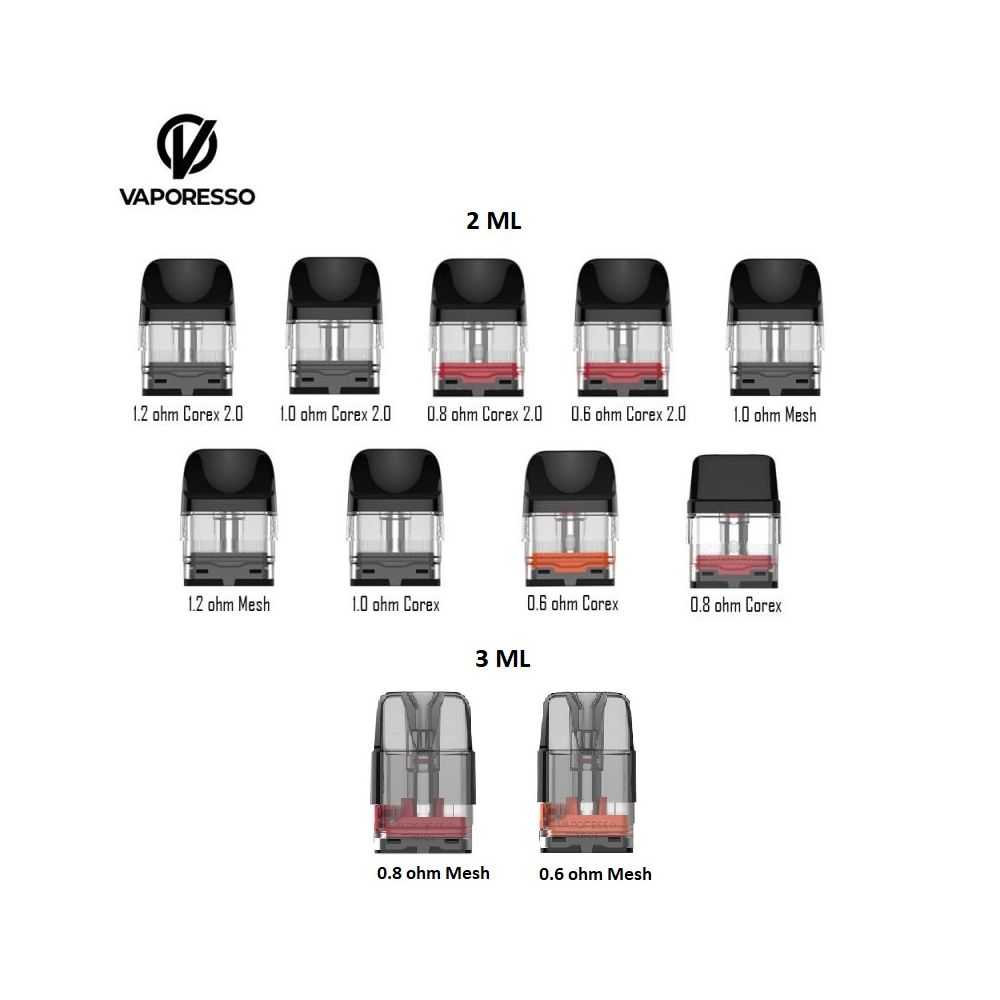 Vaporesso - Cartouches Core X - XROS 3 / XROS 3 Mini 2 ou 3 ml x 4