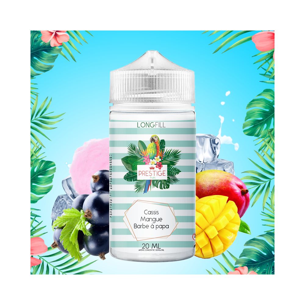 Prestige Fruits - LongFill Cassis Mangue Barbe à Papa Concentré 20ml/120ml