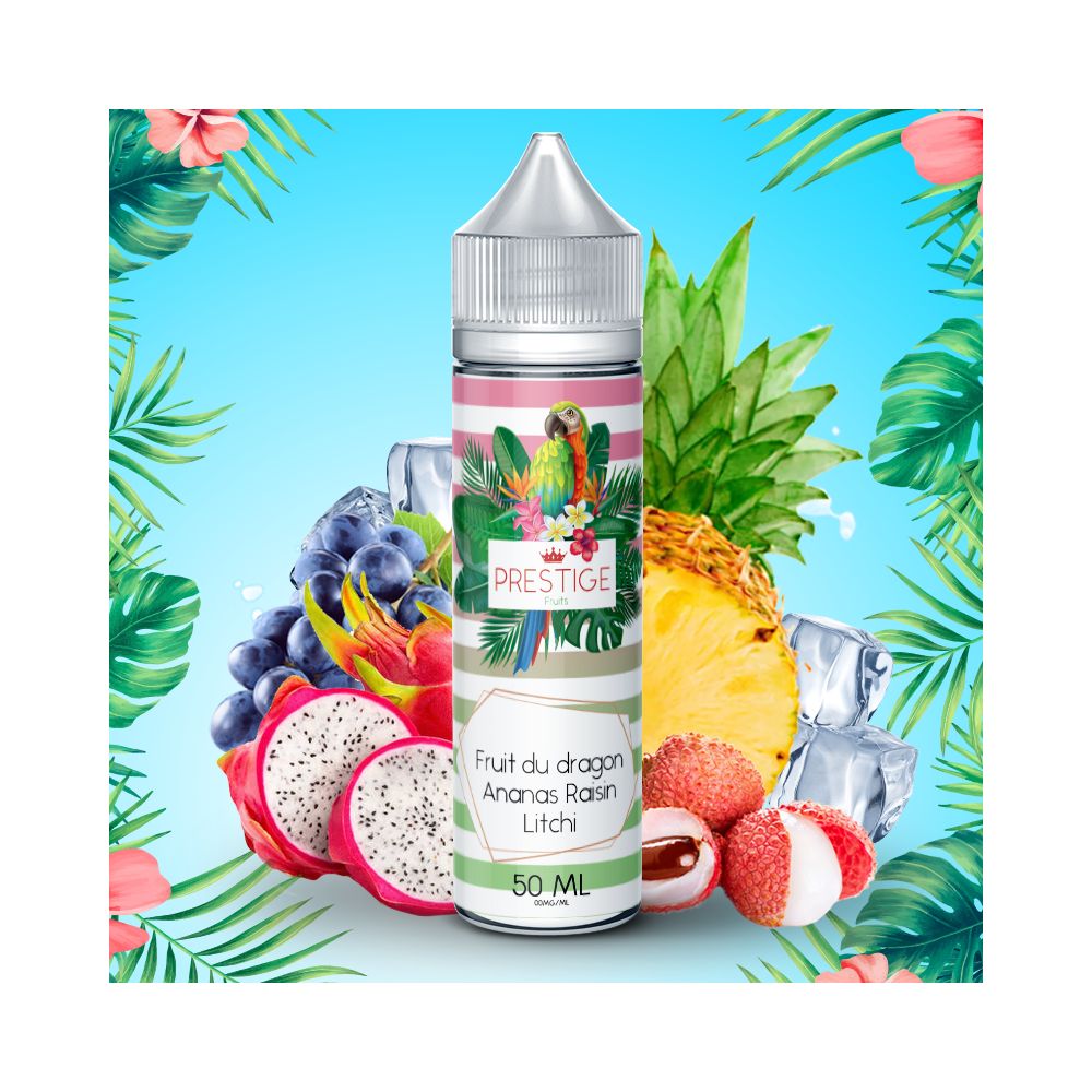 Prestige Fruits - Dragon Fruit Pineapple Grape Litchi 50ml 50/50