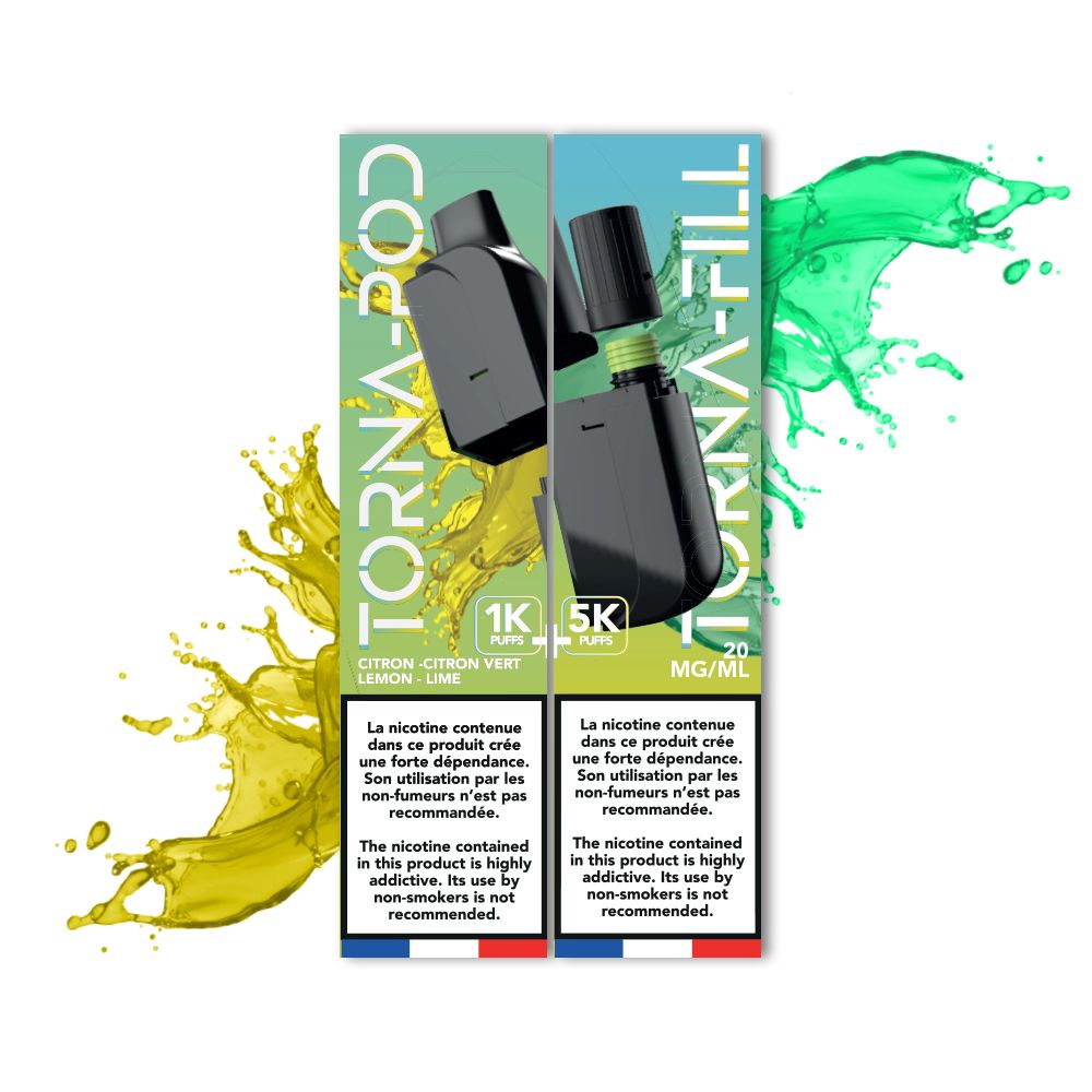 TORNA-BAR - Torna Pod / Fill Citron & Citron vert 6K Puffs x10